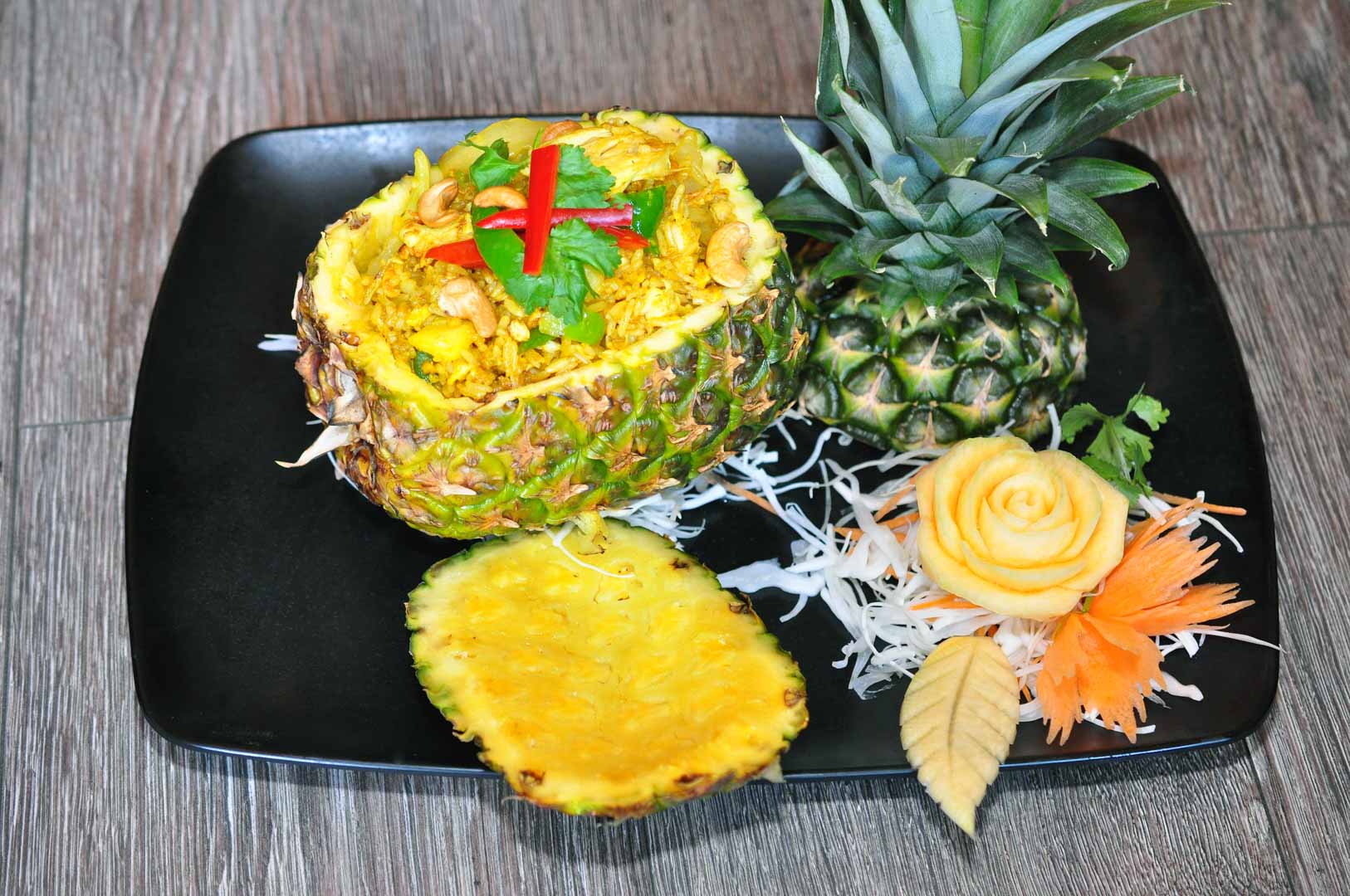 Pineapple Fried Rice with Chicken (G, E, S)